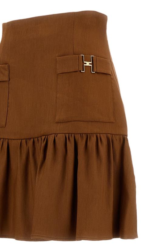 26SS 엘리자베타프랜치 미디 스커트 GO18662E2600 Brown - ELISABETTA FRANCHI