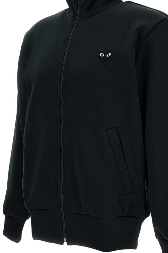  꼼데가르송 블랙 하트 와펜 트랙 자켓 AXT256BLACK Black - COMME DES GARCONS