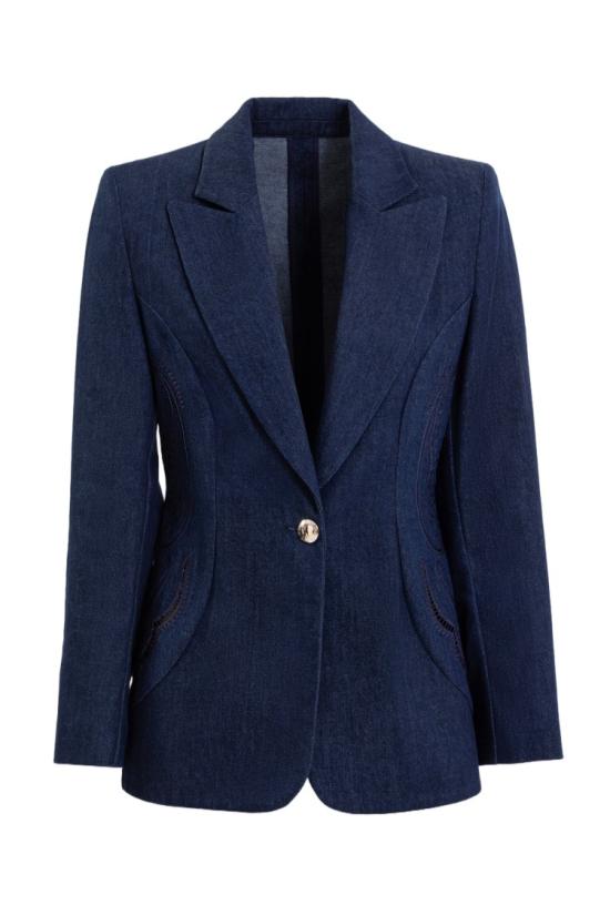  사이드 코베이시 자켓 데님 테일러드 재킷