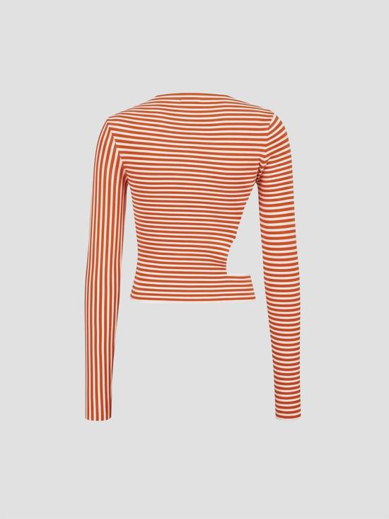 26SS 장 폴 고티에 긴팔 티셔츠 2602WPO051K028 0115 WHITE ORANGE - JEAN PAUL GAULTIER