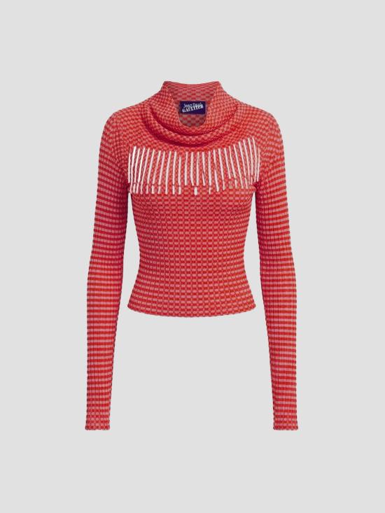 26SS 장 폴 고티에 스웨터 2602WPO068K037 0130 WHITE RED