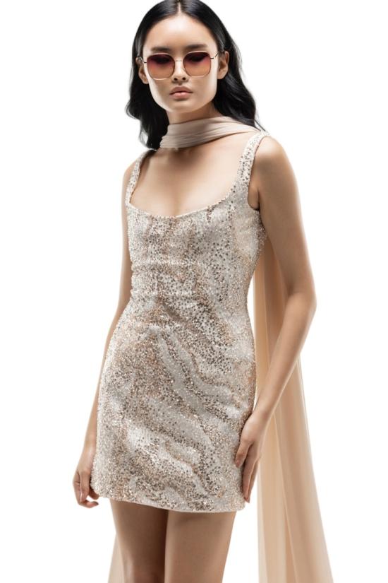  사이드 코베이시 점프수트 자수 장식 미니 드레스 - SAIID KOBEISY