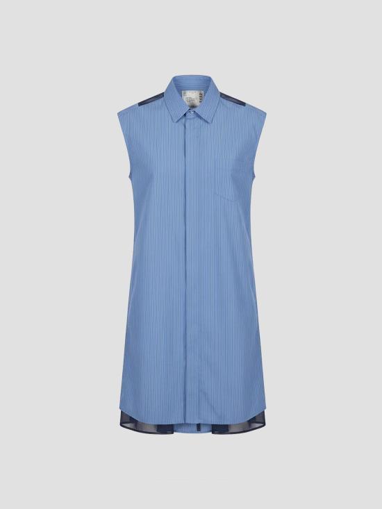 26SS 사카이 미디 원피스 2608482 421 BLUE STRIPE