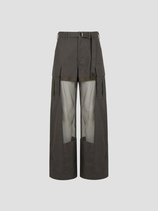 26SS 사카이 스트레이트 팬츠 2608441 531 D KHAKI