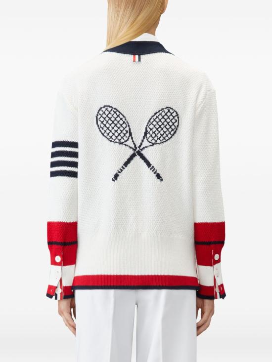 26SS 톰브라운 가디건 FKC711A Y3016100 White - THOM BROWNE