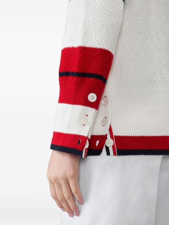 26SS 톰브라운 가디건 FKC711A Y3016100 White - THOM BROWNE