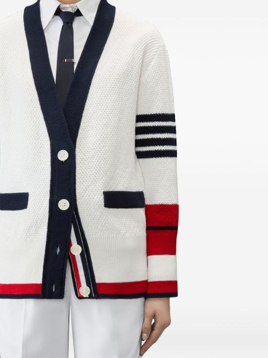 26SS 톰브라운 가디건 FKC711A Y3016100 White - THOM BROWNE