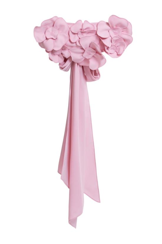  사이드 코베이시 블라우스 3D 꽃