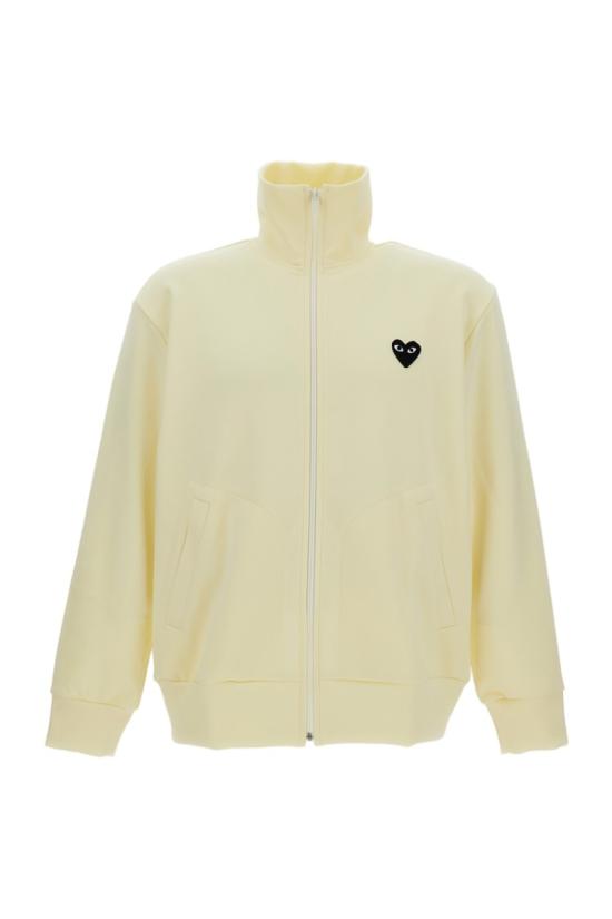  꼼데가르송 블랙 하트 와펜 트랙 자켓 AXT256IVORY White