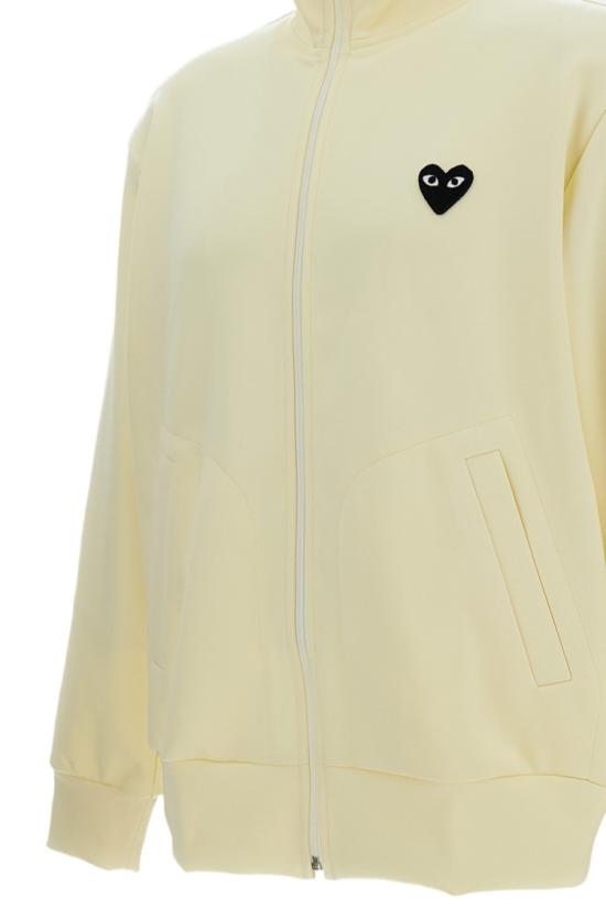  꼼데가르송 블랙 하트 와펜 트랙 자켓 AXT256IVORY White - COMME DES GARCONS