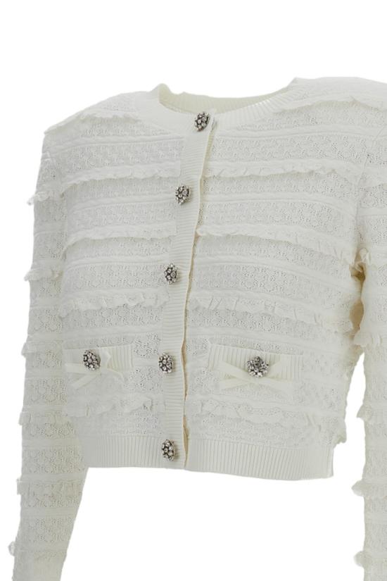 26SS 셀프 포트레이트 가디건 SS26063CWWHITE White - SELF PORTRAIT