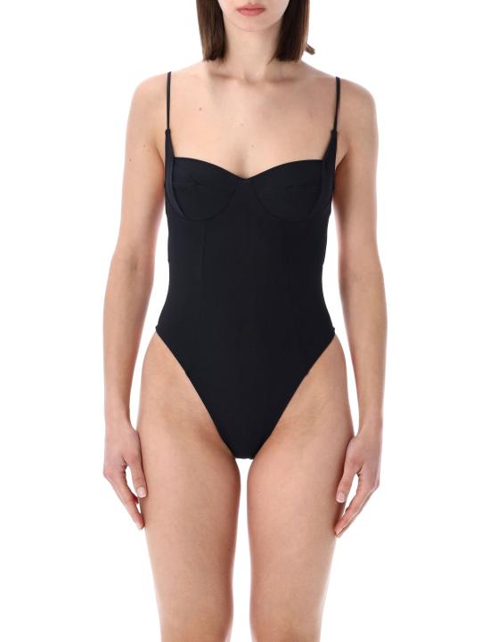 26SS 원피스 수영복 NINAONEPIECE BLACK RIB Nero