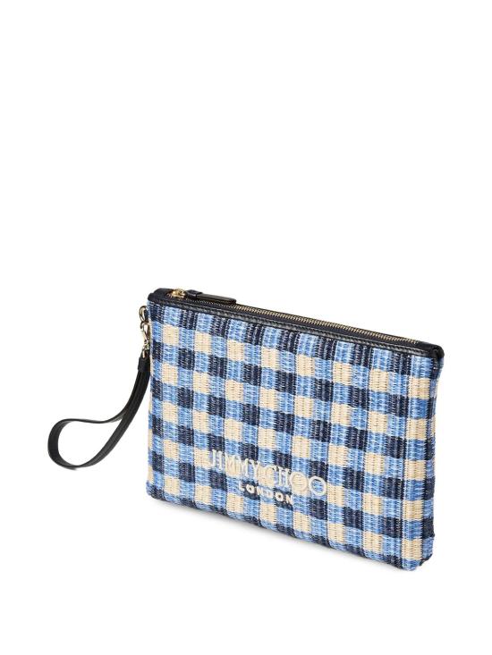 26SS 지미추 클러치/파우치 ZIPPEDFLATPOUMIX MARINEECRU - JIMMY CHOO