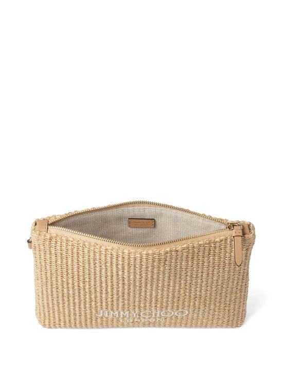26SS 지미추 클러치/파우치 ZIPPEDFLATPOUJYN NATURALATE - JIMMY CHOO