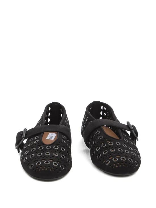 25FW 알라이아 플랫 슈즈 AA3A029I059 999 NOIR - ALAIA