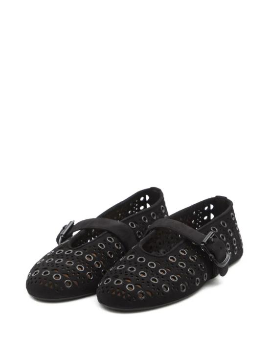 25FW 알라이아 플랫 슈즈 AA3A029I059 999 NOIR - ALAIA