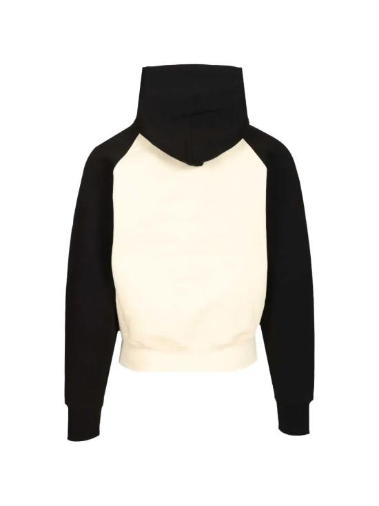 26SS 아미 후드 티셔츠 USW782747 1360 BLANC CREMENOIR 1360 BLANC CREME NOIR - AMI