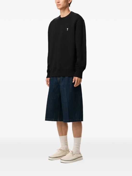 26FW 아미 ADC 크루넥 스웨트 셔츠 HSW763730 045 NOIRBLANC CREME 045 NOIR BLANC CREME - AMI