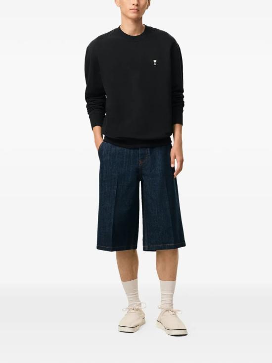 26FW 아미 ADC 크루넥 스웨트 셔츠 HSW763730 045 NOIRBLANC CREME 045 NOIR BLANC CREME - AMI