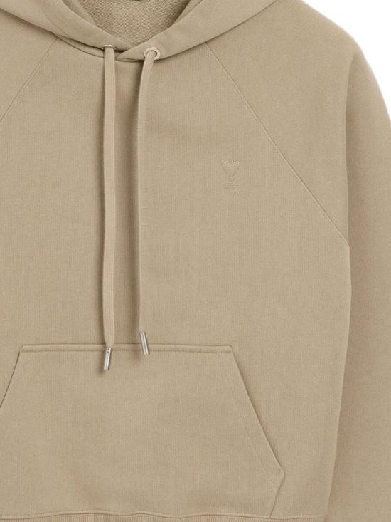 26FW 아미 코튼 드 하트 후드 USW758747 A036 BEIGE TAUPE - AMI