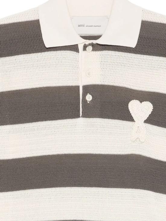 26SS 아미 반팔 티셔츠 FPL430KN0153 A152 BLANC CREMECARBONE A152 BLANC CREME CARBONE - AMI