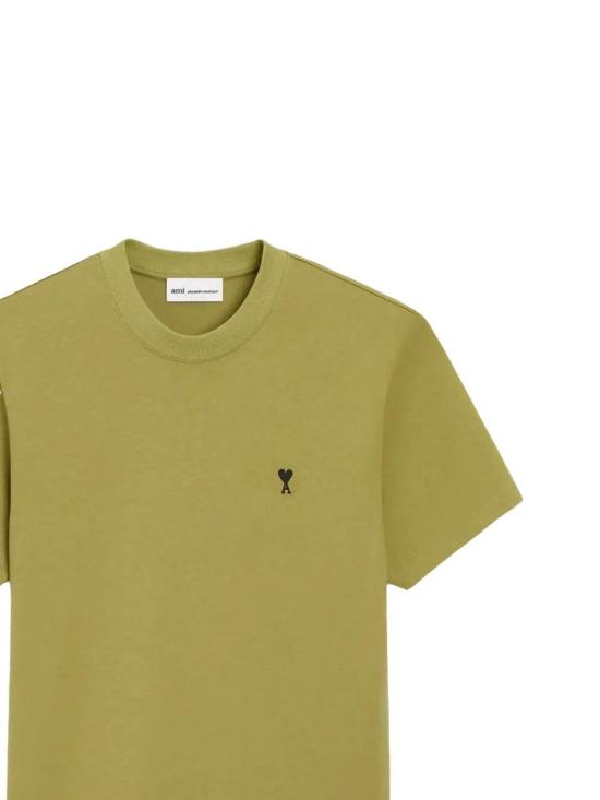 26FW 아미 스몰 하트 로고 라이트 코튼 저지 티셔츠 HTS346724 A035 MATCHA - AMI