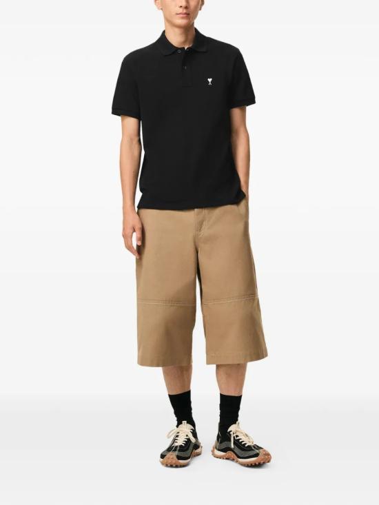 26SS 아미 스몰 하트 로고 폴로 티셔츠 HPL411760 045 NOIRBLANC CREME 045 NOIR BLANC CREME - AMI