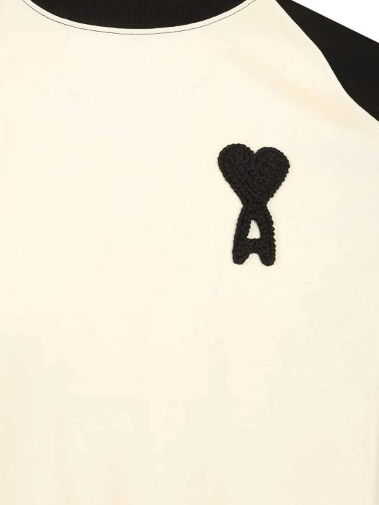 26SS 아미 반팔 티셔츠 UTS379726 1360 BLANC CREMENOIR 1360 BLANC CREME NOIR - AMI