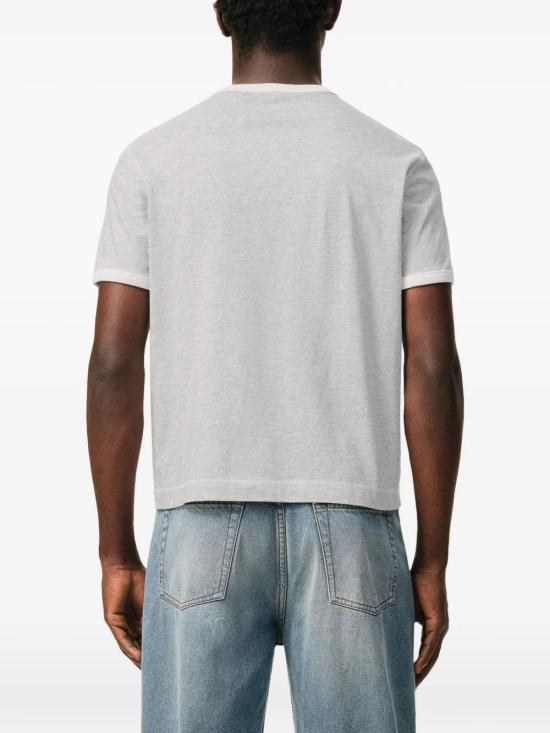 26SS 아미 반팔 티셔츠 UTS371724 A079 GRIS CHINEBLANC CREME A079 GRIS CHINE BLANC CREME - AMI