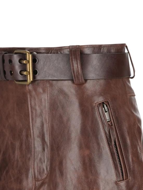 26SS 생로랑 미디 스커트 865021YCVD2 2820 MARRON FONCE - SAINT LAURENT