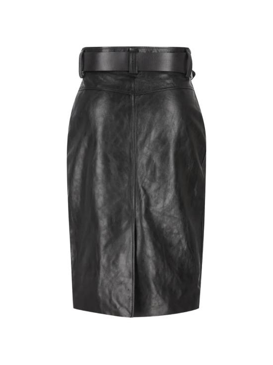 26SS 생로랑 미디 스커트 865021YCVD2 1000 BLACK - SAINT LAURENT