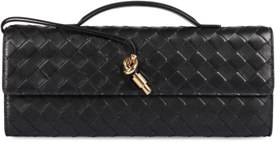 26SS 보테가베네타 안디아모 클러치 741511VCPP3 1019 BLACK M BRASS - BOTTEGA VENETA