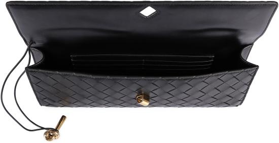 26SS 보테가베네타 안디아모 클러치 741511VCPP3 1019 BLACK M BRASS - BOTTEGA VENETA
