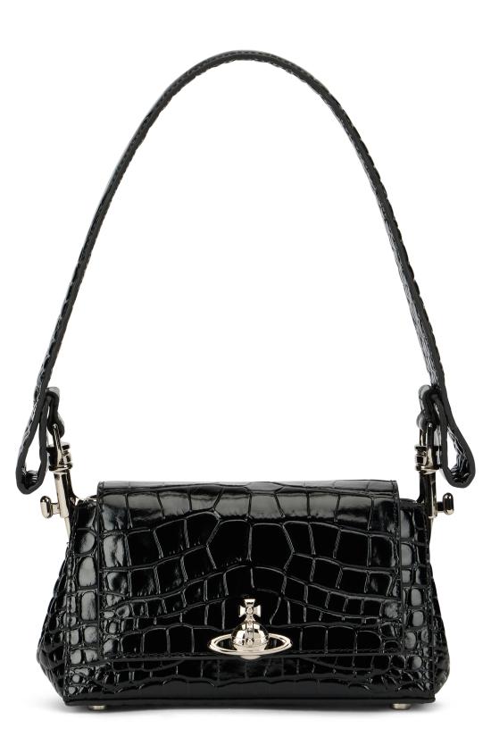 26SS 비비안웨스트우드 헤이즐 스몰 핸드백 4603000WWL0098N401 BLACK