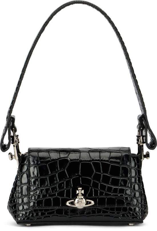 26SS 비비안웨스트우드 헤이즐 스몰 핸드백 4603000WWL0098N401 BLACK - VIVIENNE WESTWOOD