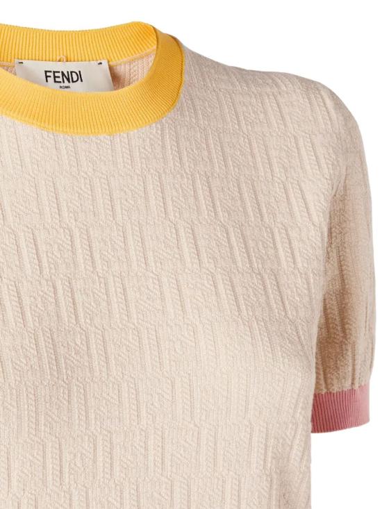 26SS 펜디 코튼 실크 스웨터 FZXE94AW4S F0WC4 NUDE NEUTRALS - FENDI