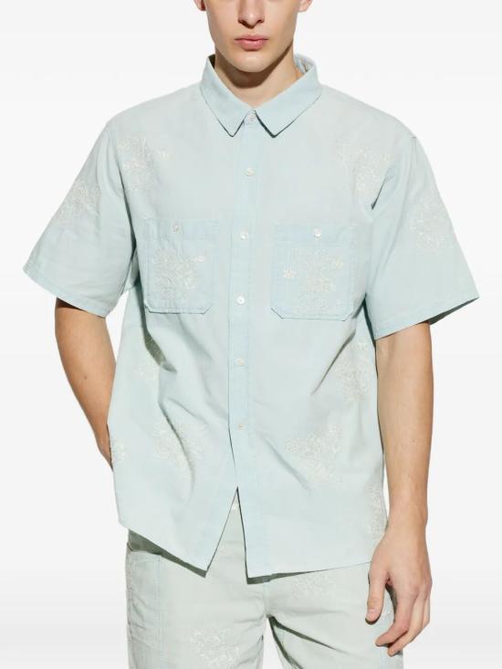 26SS 겐조 긴팔 셔츠 FG55DC1047F0 DY BLUE - KENZO