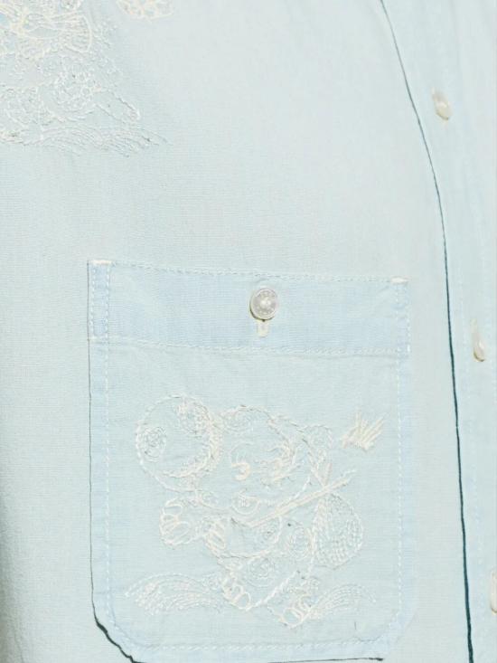 26SS 겐조 긴팔 셔츠 FG55DC1047F0 DY BLUE - KENZO