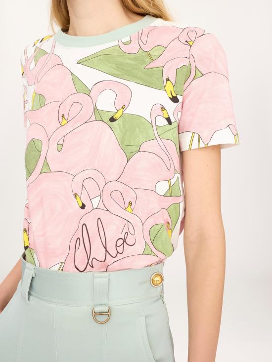 26SS 끌로에 반팔 티셔츠 CH26UJH08287 107 MULTICOLOUR - CHLOE