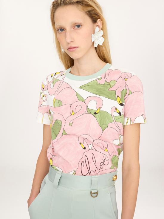 26SS 끌로에 반팔 티셔츠 CH26UJH08287 107 MULTICOLOUR - CHLOE