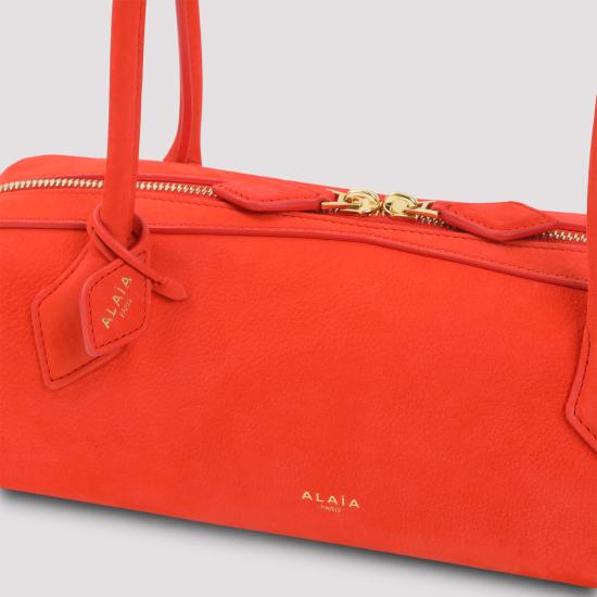 26SS 알라이아 르 테켈 미디움 레더 숄더백 AA1S06033CA214 A50 YELLOW ORANGE - ALAIA