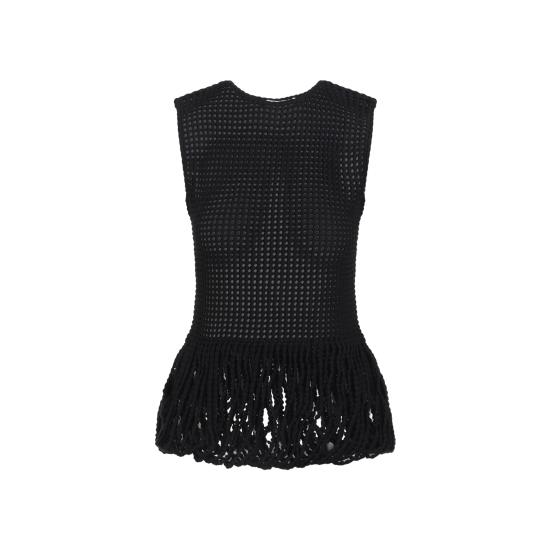 26SS 알라이아 반팔 티셔츠 AA9H1454K181C 995 BLACK