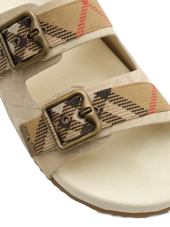 26SS 버버리 더블 버클 체크 샌들 8118612C2918 BAKE - BURBERRY