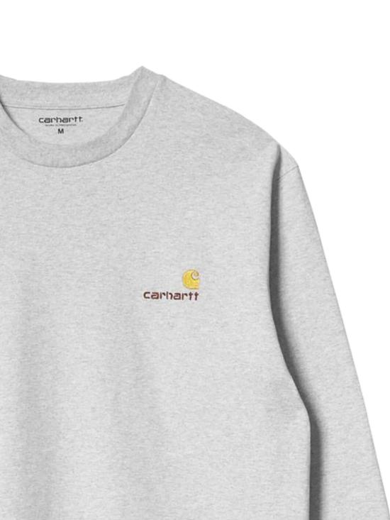 25FW 칼하트 WIP 아메리칸 스크립트 롱슬리브 티셔츠 I029955 ASHHEATHER - CARHARTT WIP