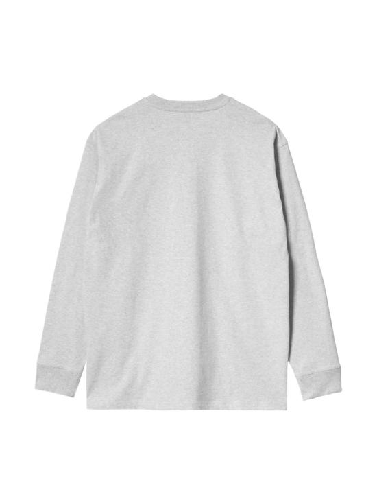 25FW 칼하트 WIP 아메리칸 스크립트 롱슬리브 티셔츠 I029955 ASHHEATHER - CARHARTT WIP
