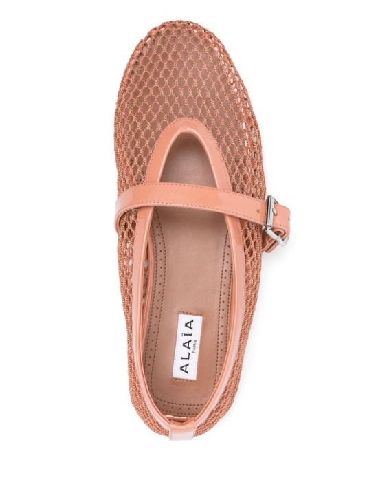 26SS 알라이아 피쉬넷 발레 플랫 AA3A029TK007429 BLUSH - ALAIA