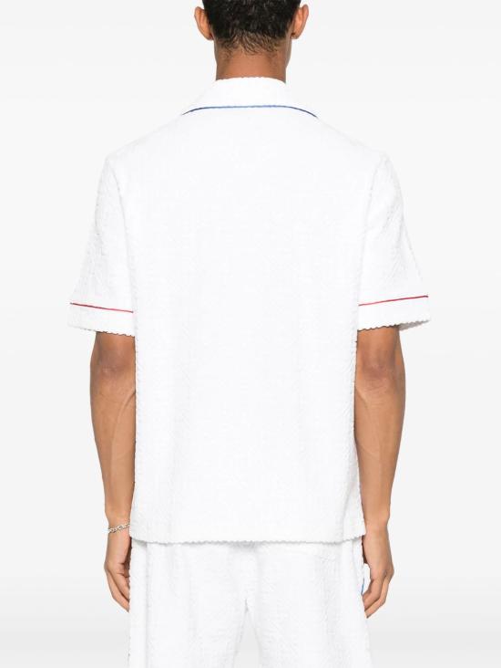 25FW 카사블랑카 반팔 셔츠 MPF25SH08501 BRIGHTWHT - CASABLANCA