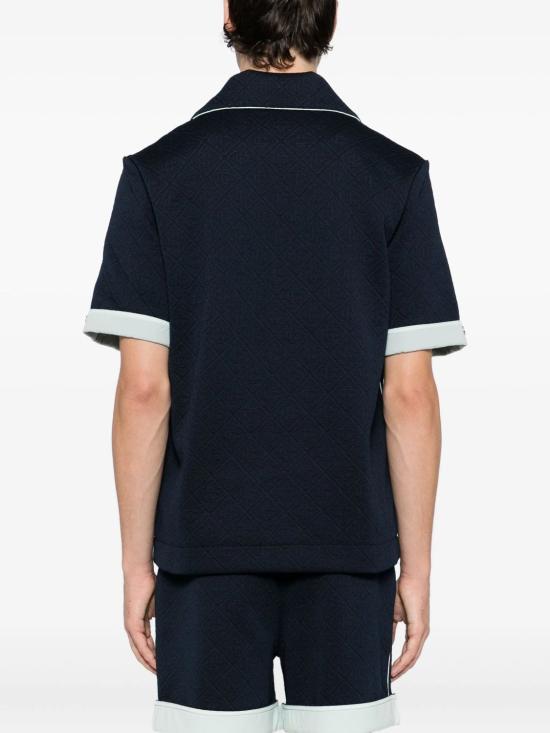 25FW 카사블랑카 반팔 셔츠 MPF25SH19001 NAVY - CASABLANCA