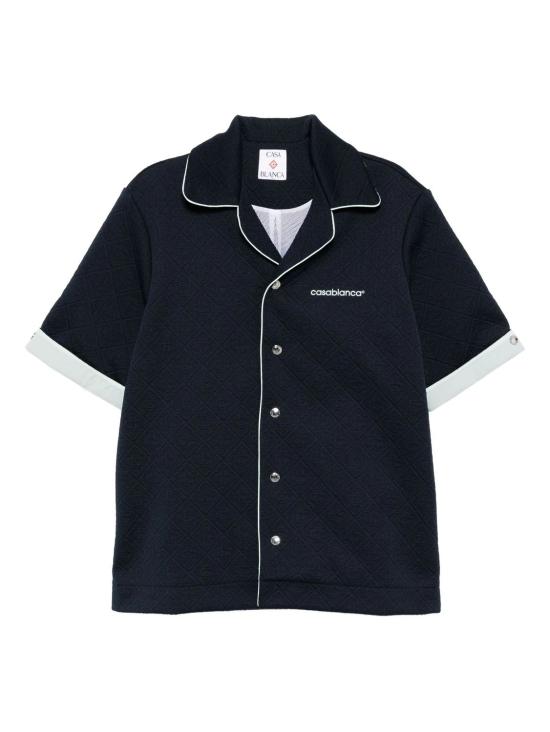 25FW 카사블랑카 반팔 셔츠 MPF25SH19001 NAVY