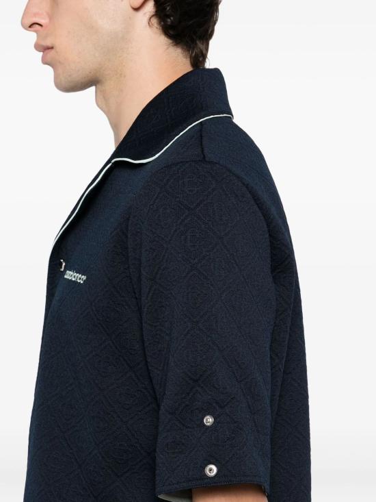 25FW 카사블랑카 반팔 셔츠 MPF25SH19001 NAVY - CASABLANCA